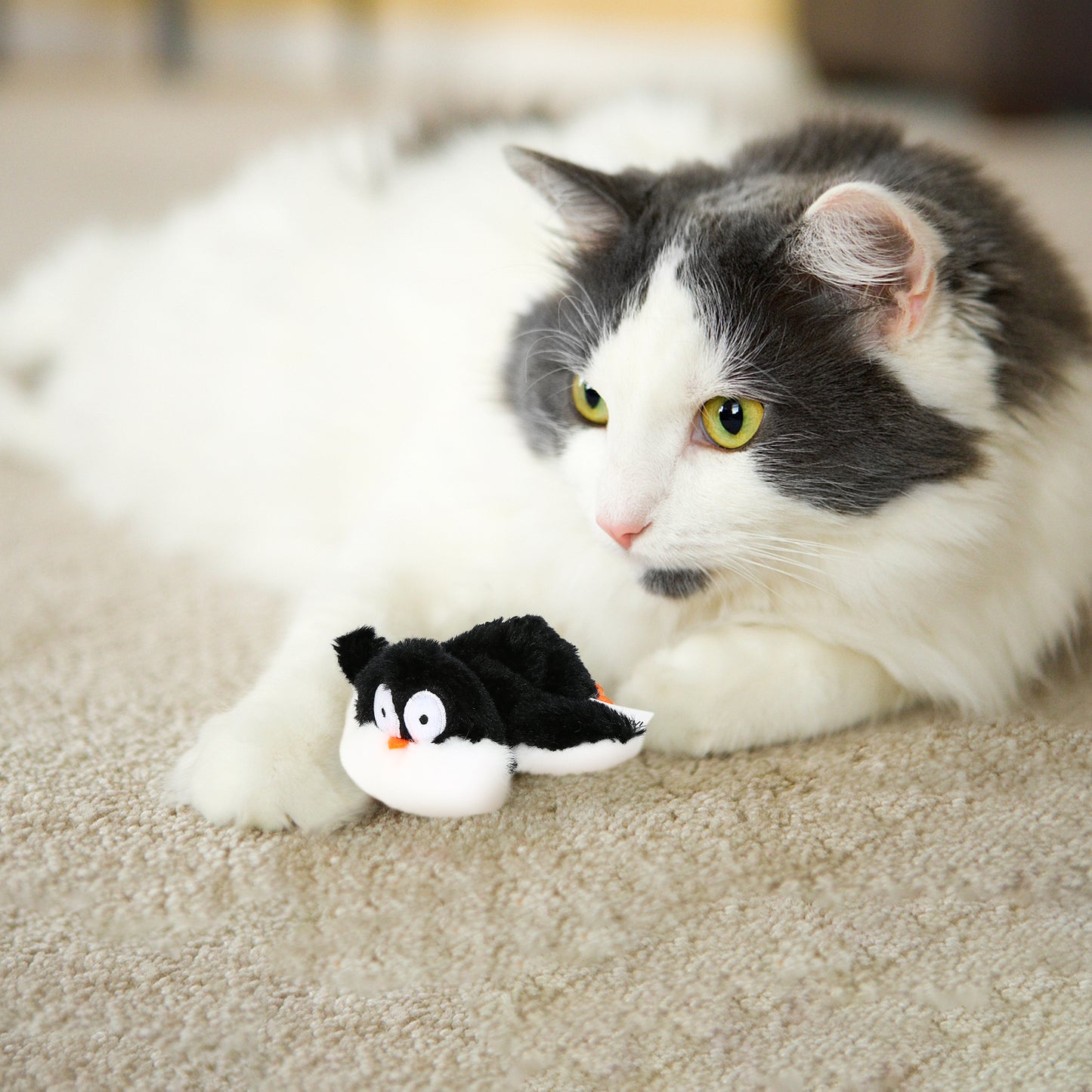 FUGODIWI Electronic Interactive Cat Toy - Penguin