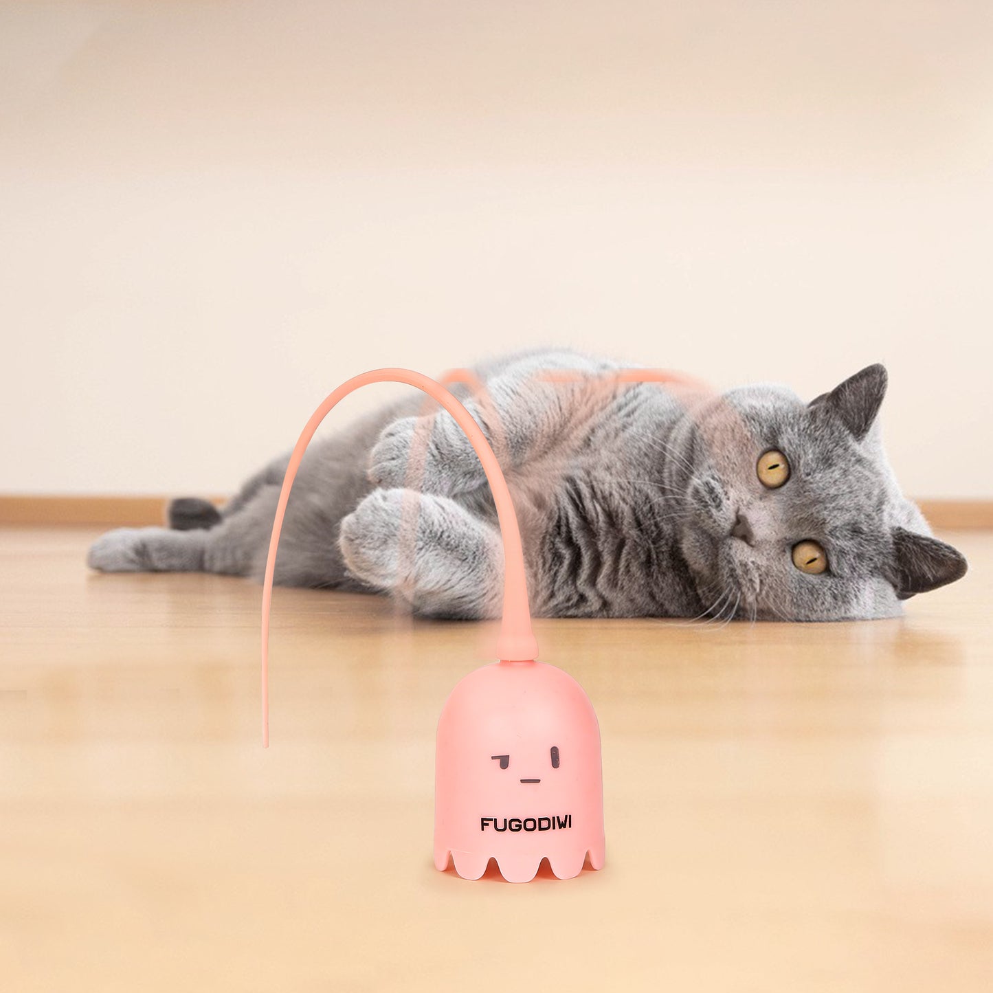 FUGODIWI Interactive Cat Toys, Rechargeable Feather Toys