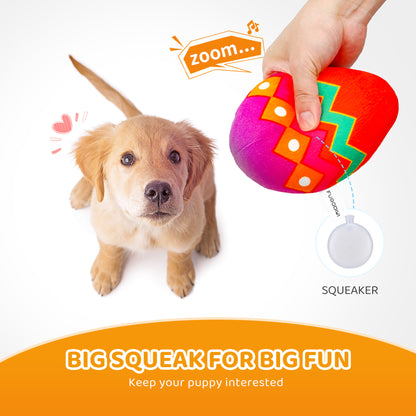 FUGODIWI Easter Toys for Dogs, Plush Dog Squeaky Toy